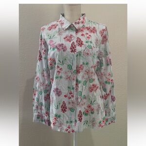 Tommy Hilfiger floral gingham cotton shirt.